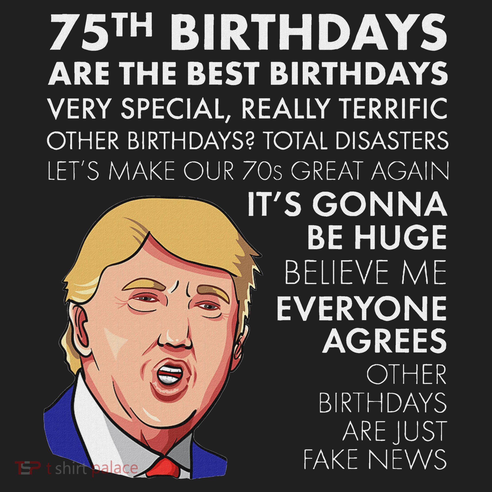 75Th Birthday Gift Funny Trump Hat