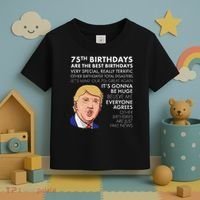 75Th Birthday Gift Funny Trump Toddler T-Shirt thumb 3