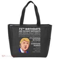 75Th Birthday Gift Funny Trump Tote Bag thumb 0