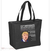 75Th Birthday Gift Funny Trump Tote Bag thumb 2