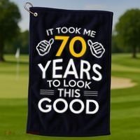 70th Birthday Gift Took Me 70 Years 70 Year Old Golf Towel thumb 1