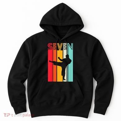 7th Birthday Gift Karate Retro Taekwondo Martial Hoodie
