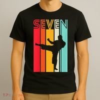 7th Birthday Gift Karate Retro Taekwondo Martial T-Shirt thumb 3