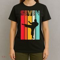 7th Birthday Gift Karate Retro Taekwondo Martial T-Shirt thumb 4