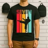 7th Birthday Gift Karate Retro Taekwondo Martial T-Shirt thumb 6