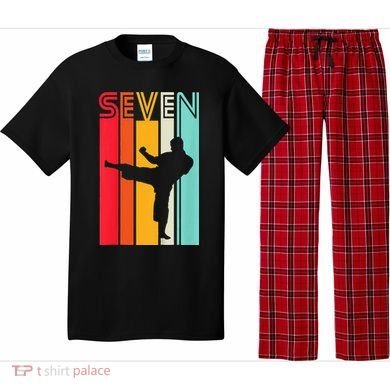 7th Birthday Gift Karate Retro Taekwondo Martial Pajama Set