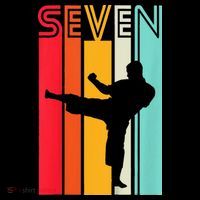 7th Birthday Gift Karate Retro Taekwondo Martial Women's Hoodie thumb 2