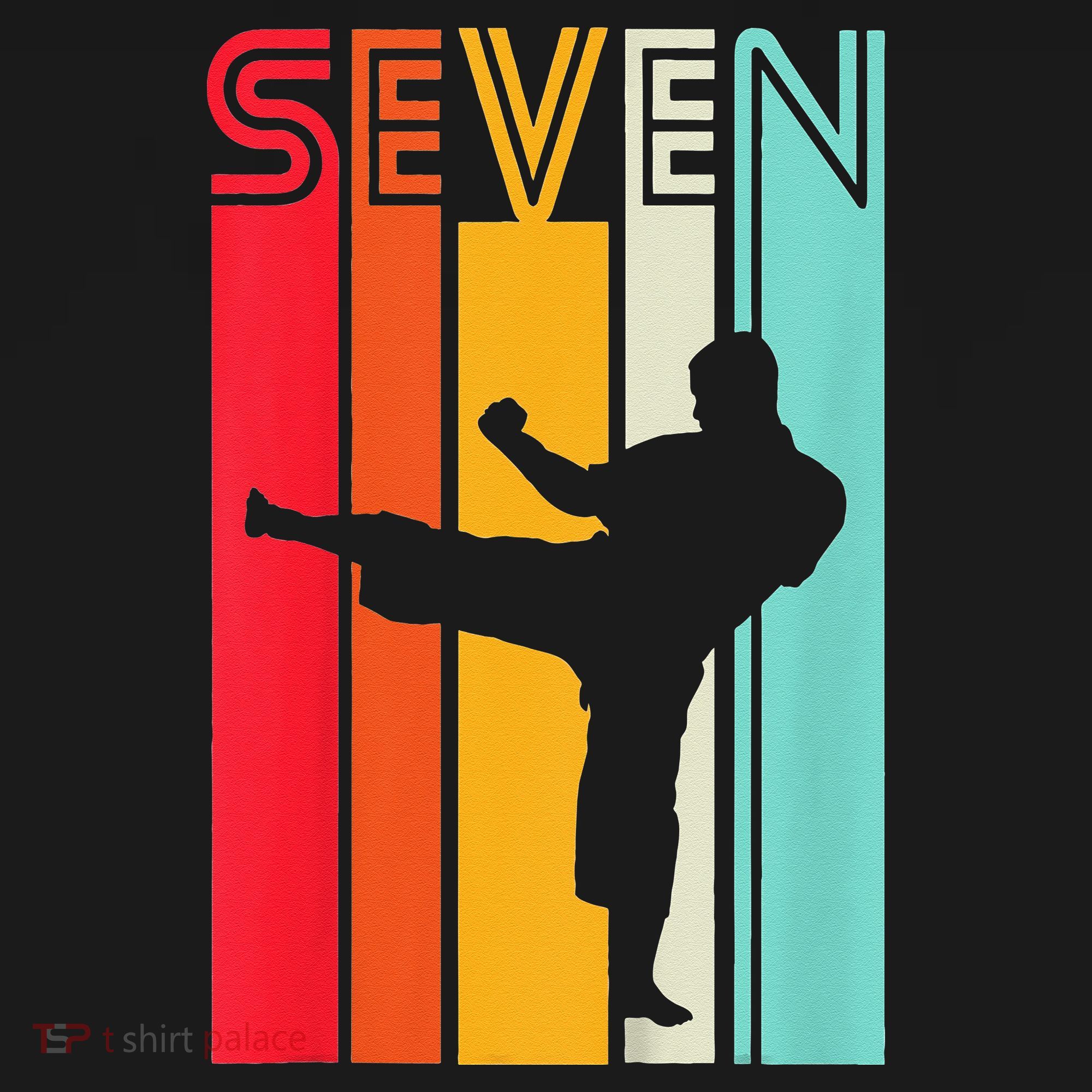 7th Birthday Gift Karate Retro Taekwondo Martial Mousepad