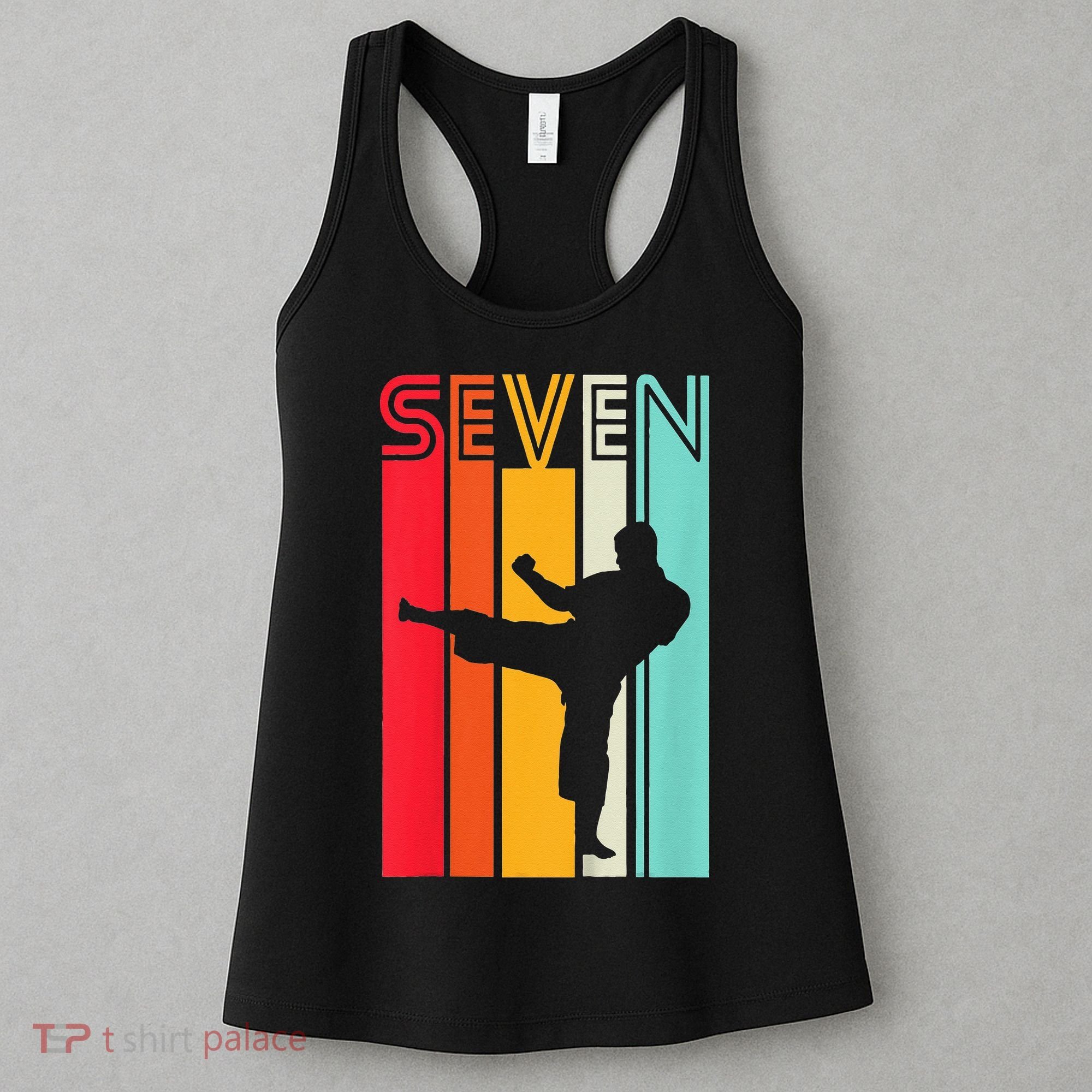 7th Birthday Gift Karate Retro Taekwondo Martial Women's Tank Top
