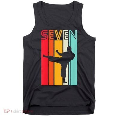 7th Birthday Gift Karate Retro Taekwondo Martial Tank Top