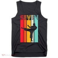 7th Birthday Gift Karate Retro Taekwondo Martial Tank Top thumb 0