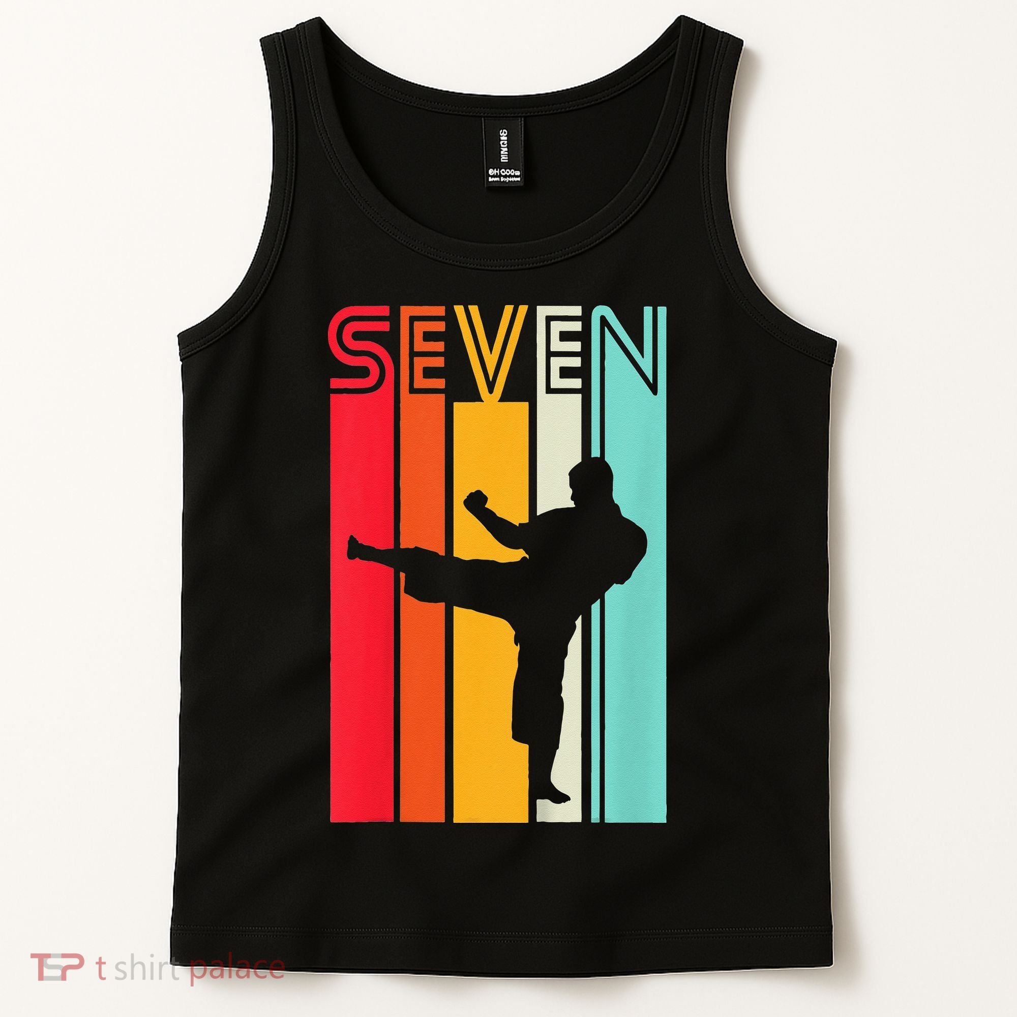 7th Birthday Gift Karate Retro Taekwondo Martial Tank Top