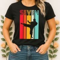 7th Birthday Gift Karate Retro Taekwondo Martial Women's T-Shirt thumb 2