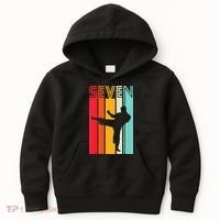 7th Birthday Gift Karate Retro Taekwondo Martial Kids Hoodie thumb 0