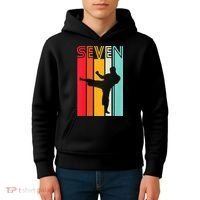 7th Birthday Gift Karate Retro Taekwondo Martial Kids Hoodie thumb 4