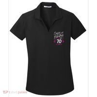 70th Birthday Gift Sassy & Fabulous 70 Year Old Tee Women's Dry Zone Grid Polo thumb 0