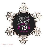 70th Birthday Gift Sassy & Fabulous 70 Year Old Tee Ornament thumb 0