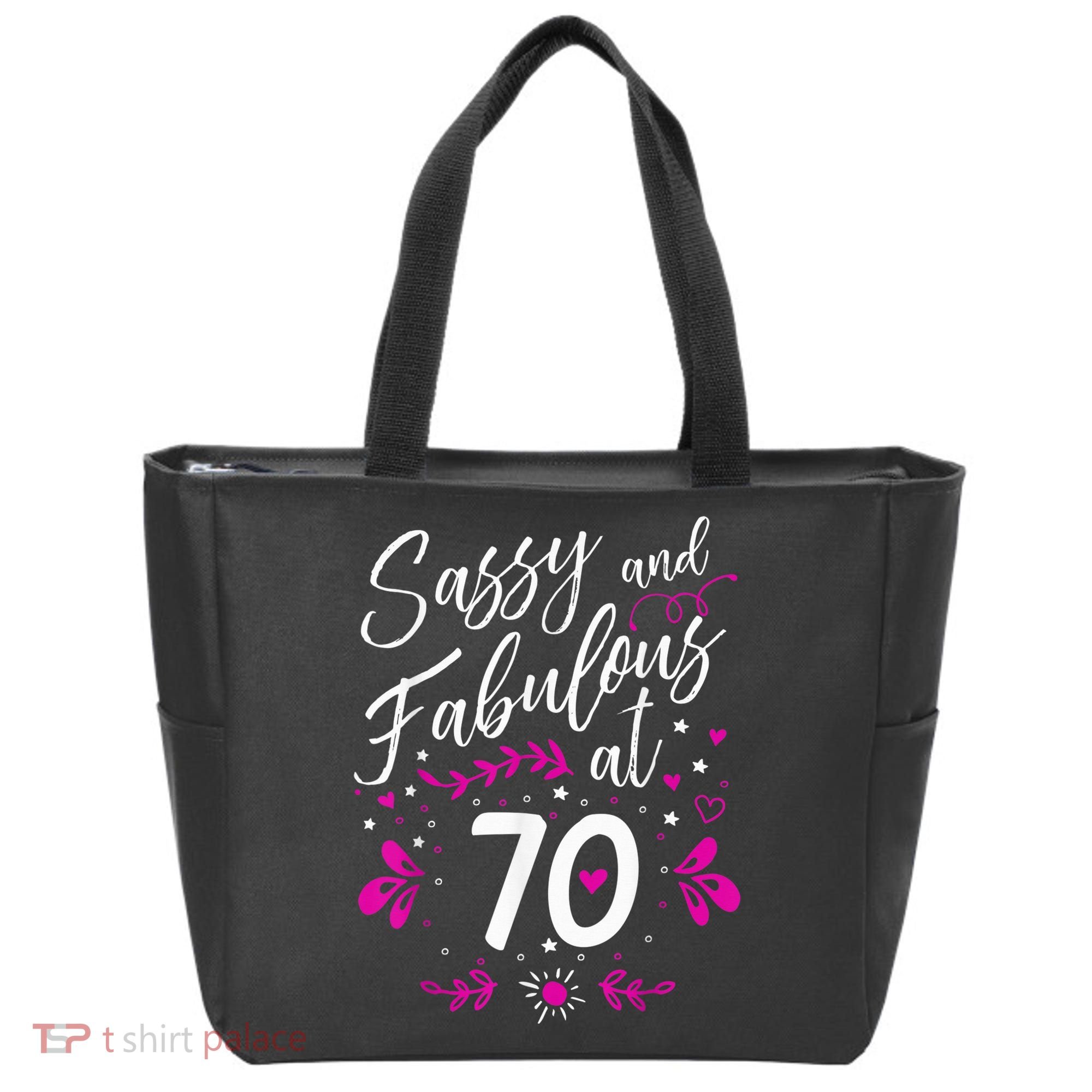70th Birthday Gift Sassy & Fabulous 70 Year Old Tee Tote Bag