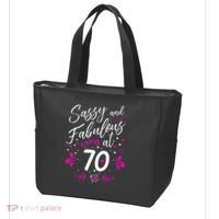 70th Birthday Gift Sassy & Fabulous 70 Year Old Tee Tote Bag thumb 3