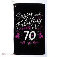 70th Birthday Gift Sassy & Fabulous 70 Year Old Golf Towel thumb 0