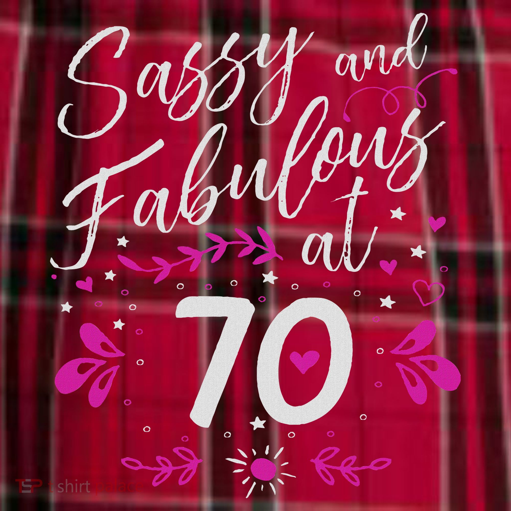 70th Birthday Gift Sassy & Fabulous 70 Year Old Men's Flannel Plaid Pajama Pants