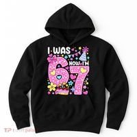 7th Birthday Girl Funny I Was 6 Now I'm 7 Years Old Hoodie thumb 0