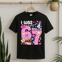 7th Birthday Girl Funny I Was 6 Now I'm 7 Years Old T-Shirt thumb 2