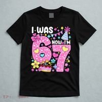 7th Birthday Girl Funny I Was 6 Now I'm 7 Years Old T-Shirt thumb 5