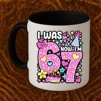 7th Birthday Girl Funny I Was 6 Now I'm 7 Years Old Coffee Mug thumb 2