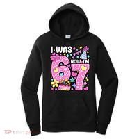 7th Birthday Girl Funny I Was 6 Now I'm 7 Years Old Women's Hoodie thumb 0