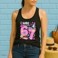 7th Birthday Girl Funny I Was 6 Now I'm 7 Years Old Women's Tank Top thumb 2