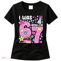 7th Birthday Girl Funny I Was 6 Now I'm 7 Years Old Women's T-Shirt thumb 0