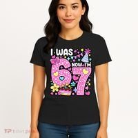 7th Birthday Girl Funny I Was 6 Now I'm 7 Years Old Women's T-Shirt thumb 4