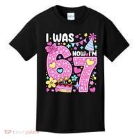 7th Birthday Girl Funny I Was 6 Now I'm 7 Years Old Kids T-Shirt thumb 0
