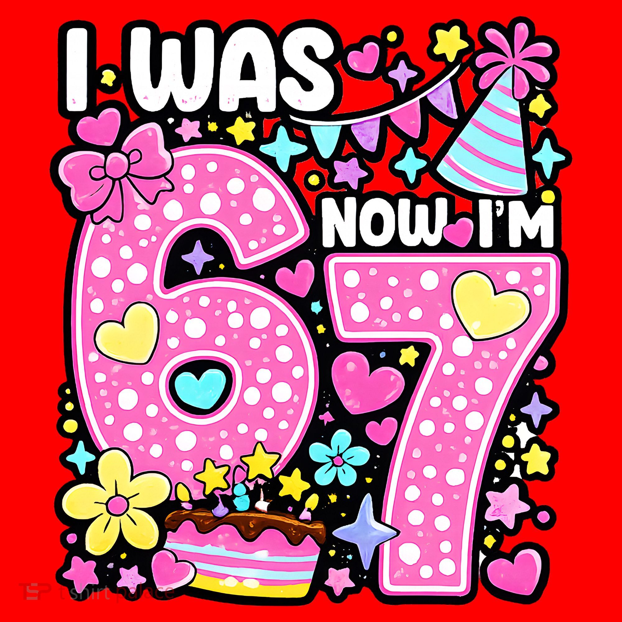 7th Birthday Girl Funny I Was 6 Now I'm 7 Years Old Santa Hat