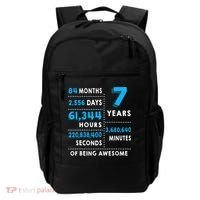 7th Birthday Gift, 7 Years Old Being Awesome Backpack thumb 0