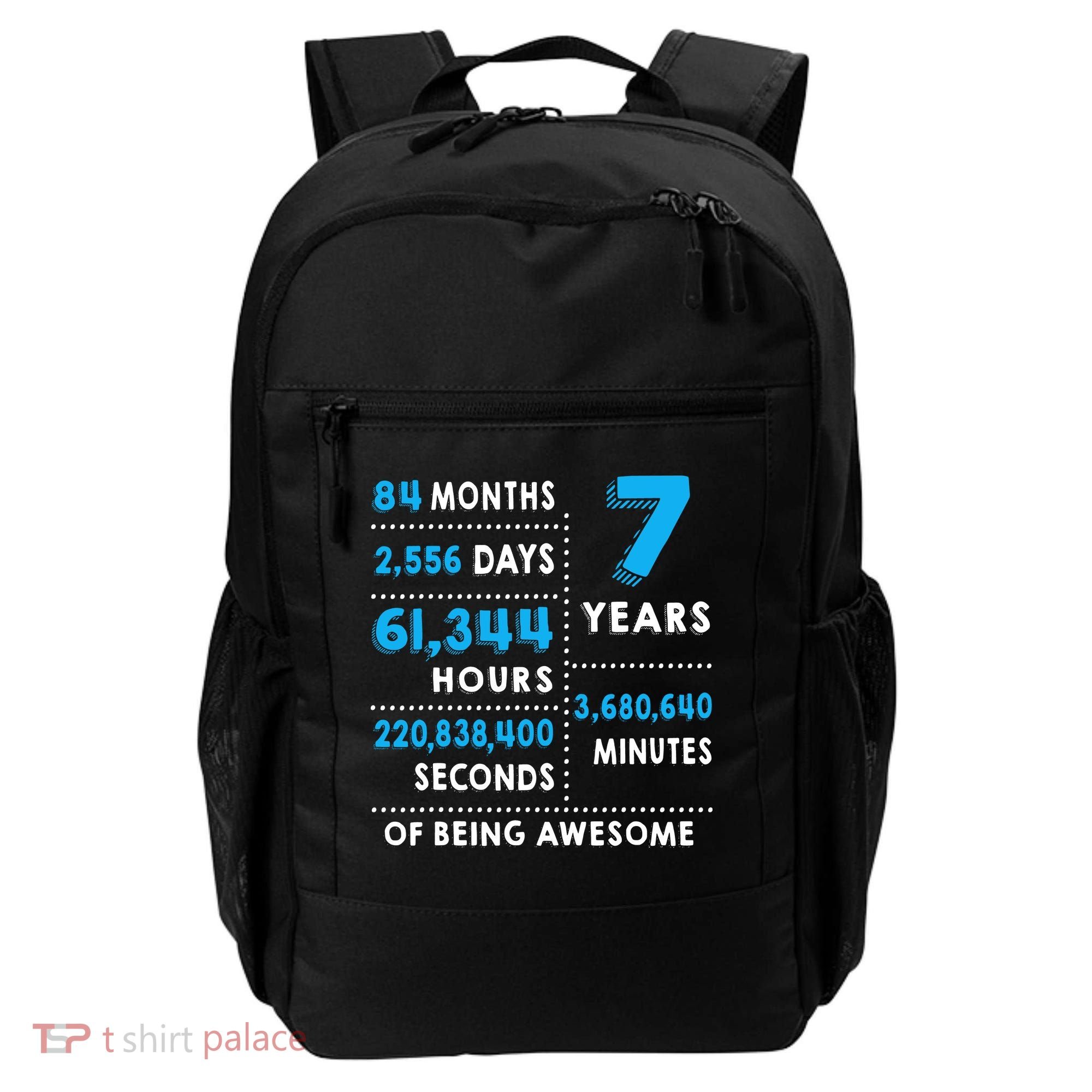7th Birthday Gift, 7 Years Old Being Awesome Backpack