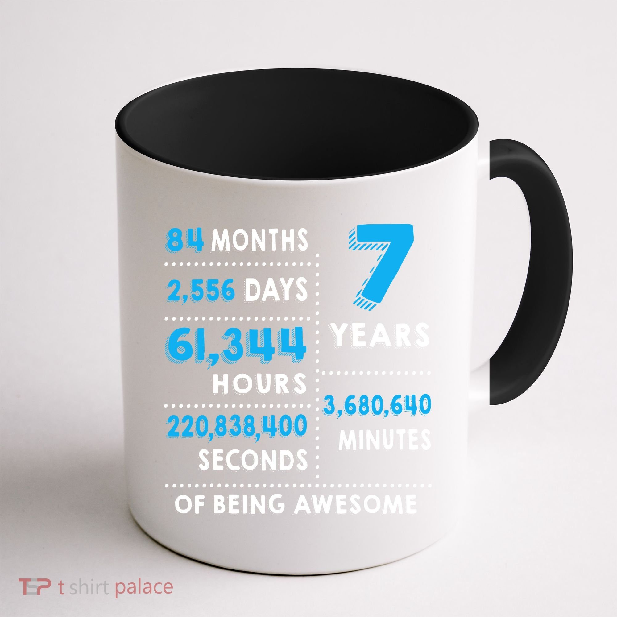 7th Birthday Gift, 7 Years Old Being Awesome Coffee Mug