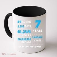7th Birthday Gift, 7 Years Old Being Awesome Coffee Mug thumb 0