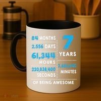 7th Birthday Gift, 7 Years Old Being Awesome Coffee Mug thumb 4