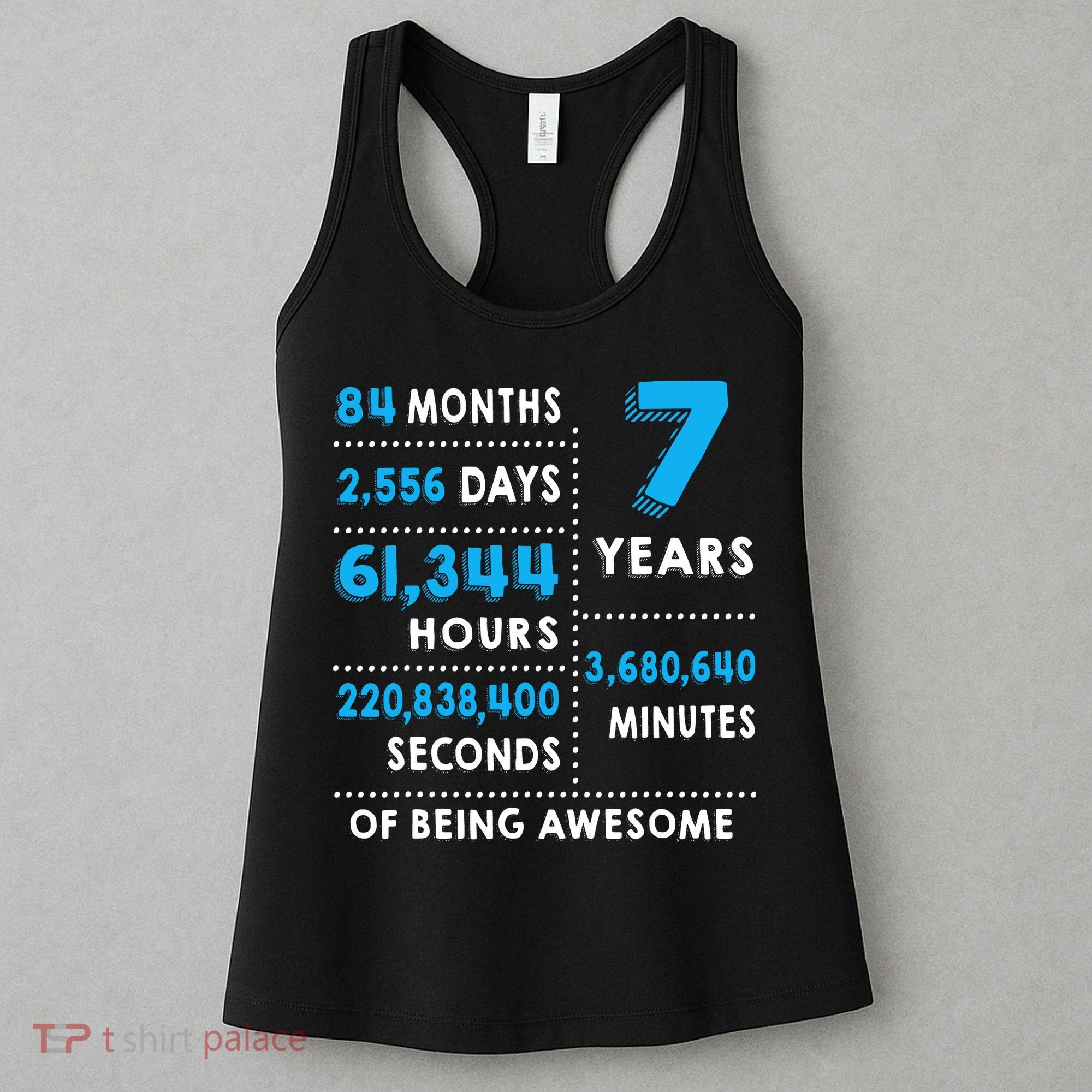 7th Birthday Gift, 7 Years Old Being Awesome Women's Tank Top