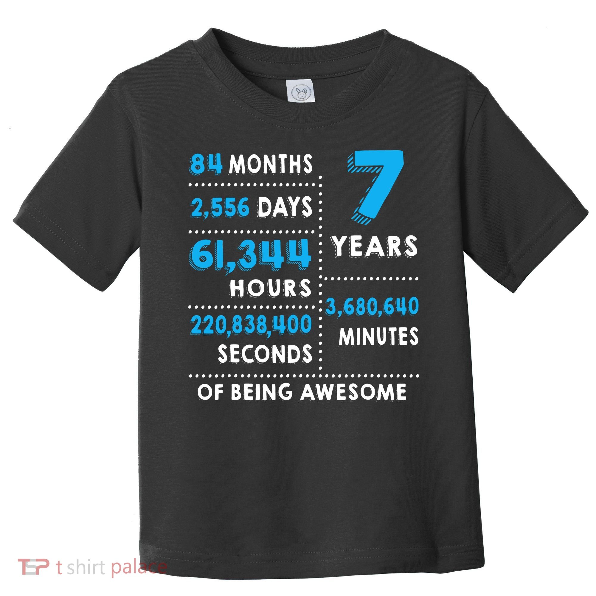 7th Birthday Gift, 7 Years Old Being Awesome Toddler T-Shirt