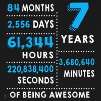 7th Birthday Gift, 7 Years Old Being Awesome Toddler T-Shirt thumb 4