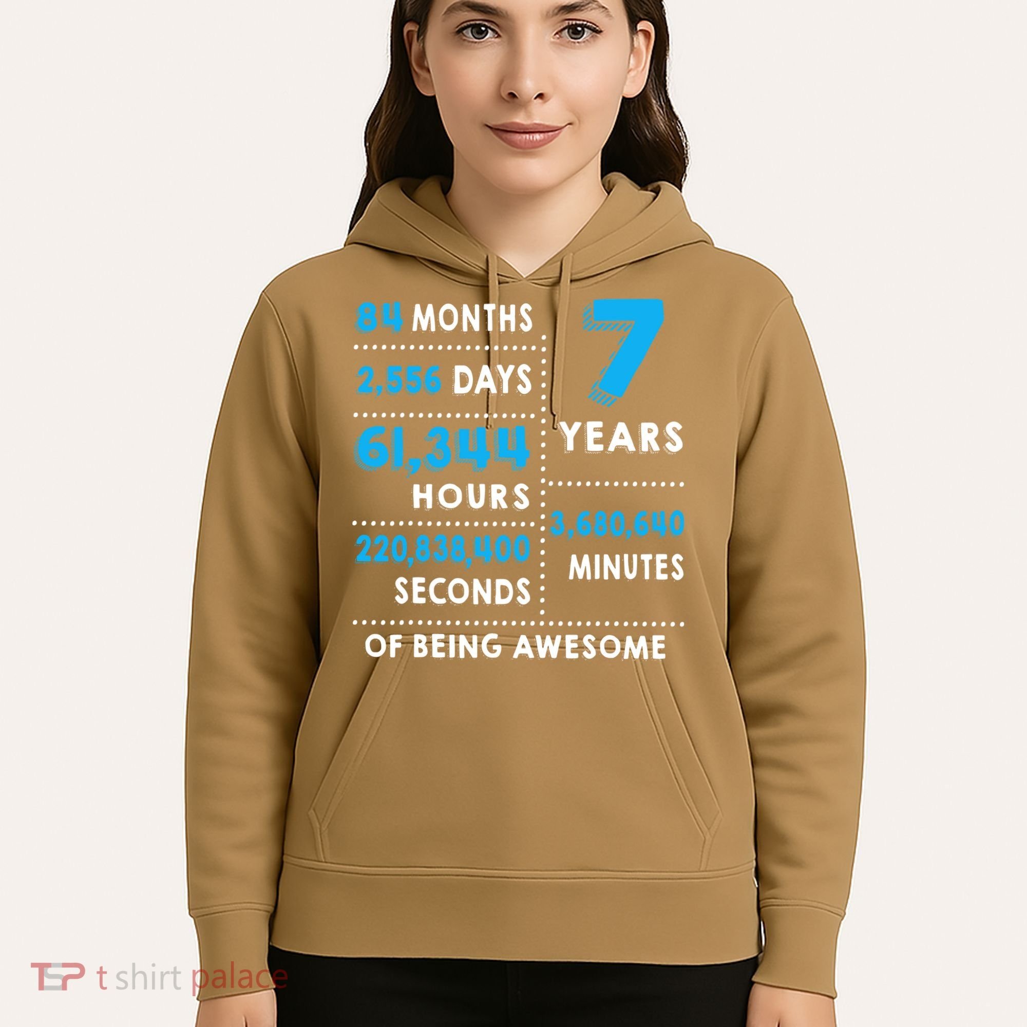 7th Birthday Gift, 7 Years Old Being Awesome Hoodie