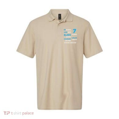 7th Birthday Gift, 7 Years Old Being Awesome Polo