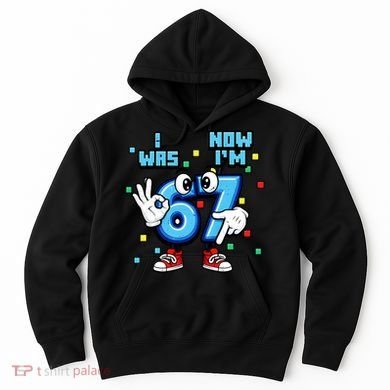7th Birthday I Was 6 Now Im 7 Hands Cute 67 Meme Hoodie