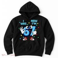 7th Birthday I Was 6 Now Im 7 Hands Cute 67 Meme Hoodie thumb 0