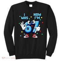 7th Birthday I Was 6 Now Im 7 Hands Cute 67 Meme Sweatshirt thumb 0
