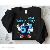 7th Birthday I Was 6 Now Im 7 Hands Cute 67 Meme Sweatshirt thumb 2