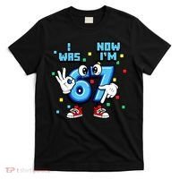 7th Birthday I Was 6 Now Im 7 Hands Cute 67 Meme T-Shirt thumb 0
